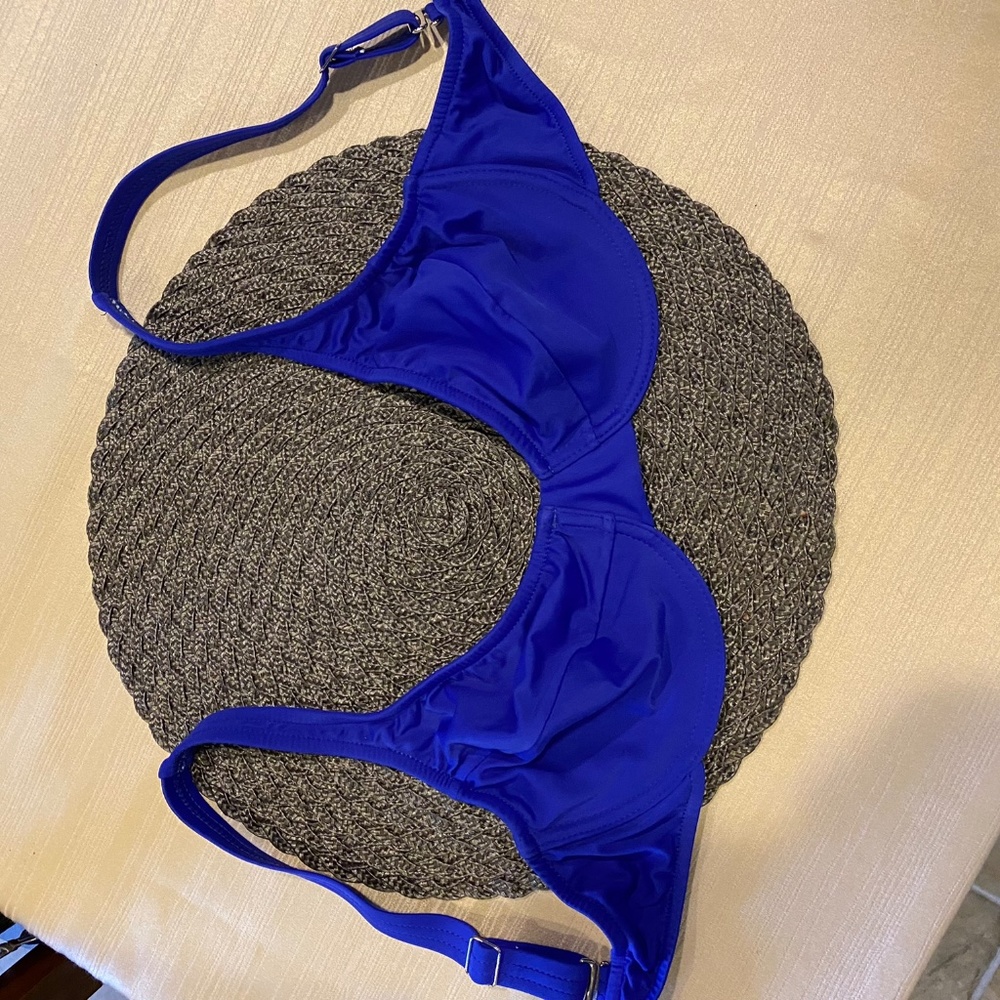 Beautiful blue bikini top